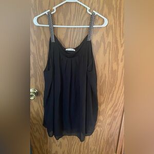 Sleeveless black shirt